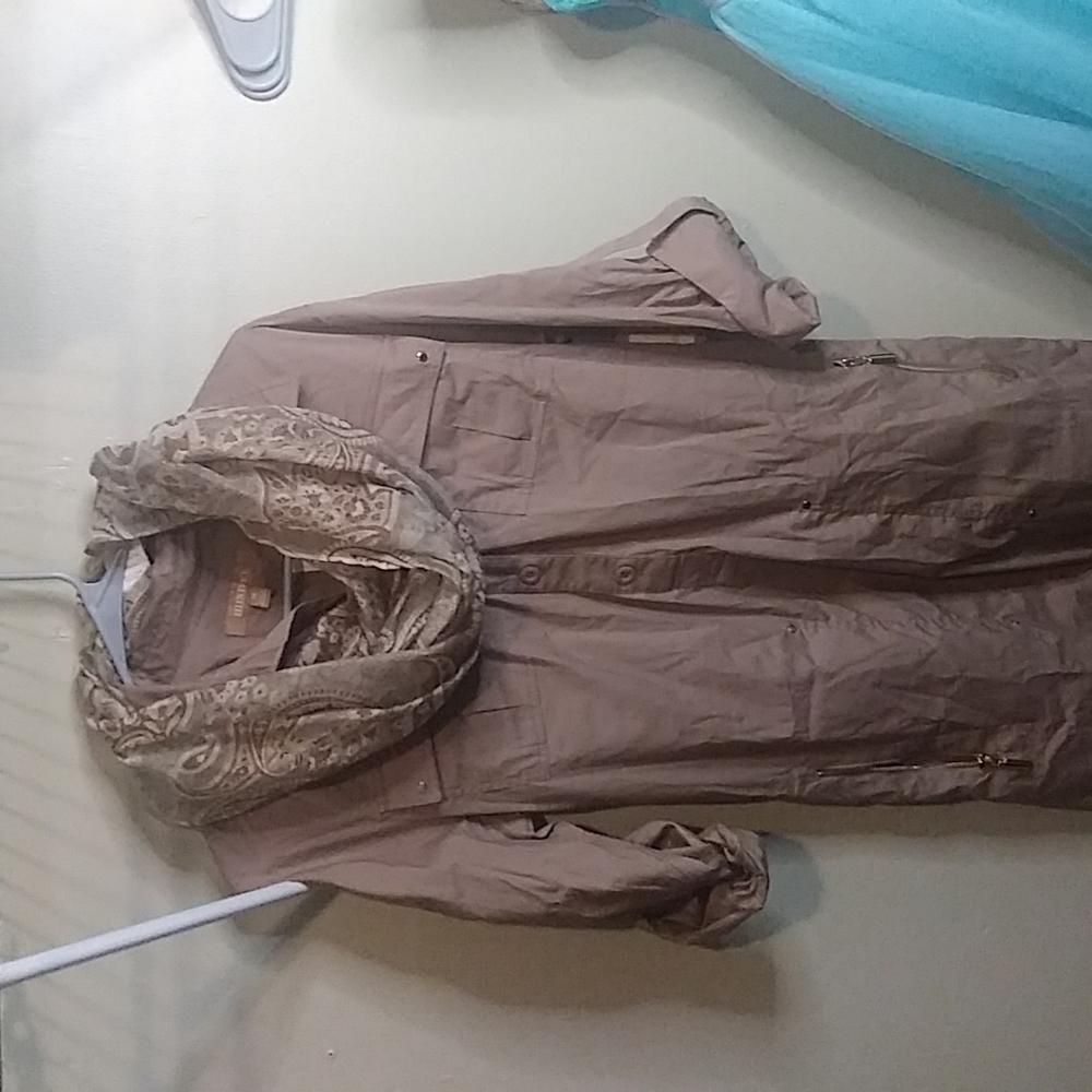 Coat-like dress, mocha colored, size M, Ellen Tracy